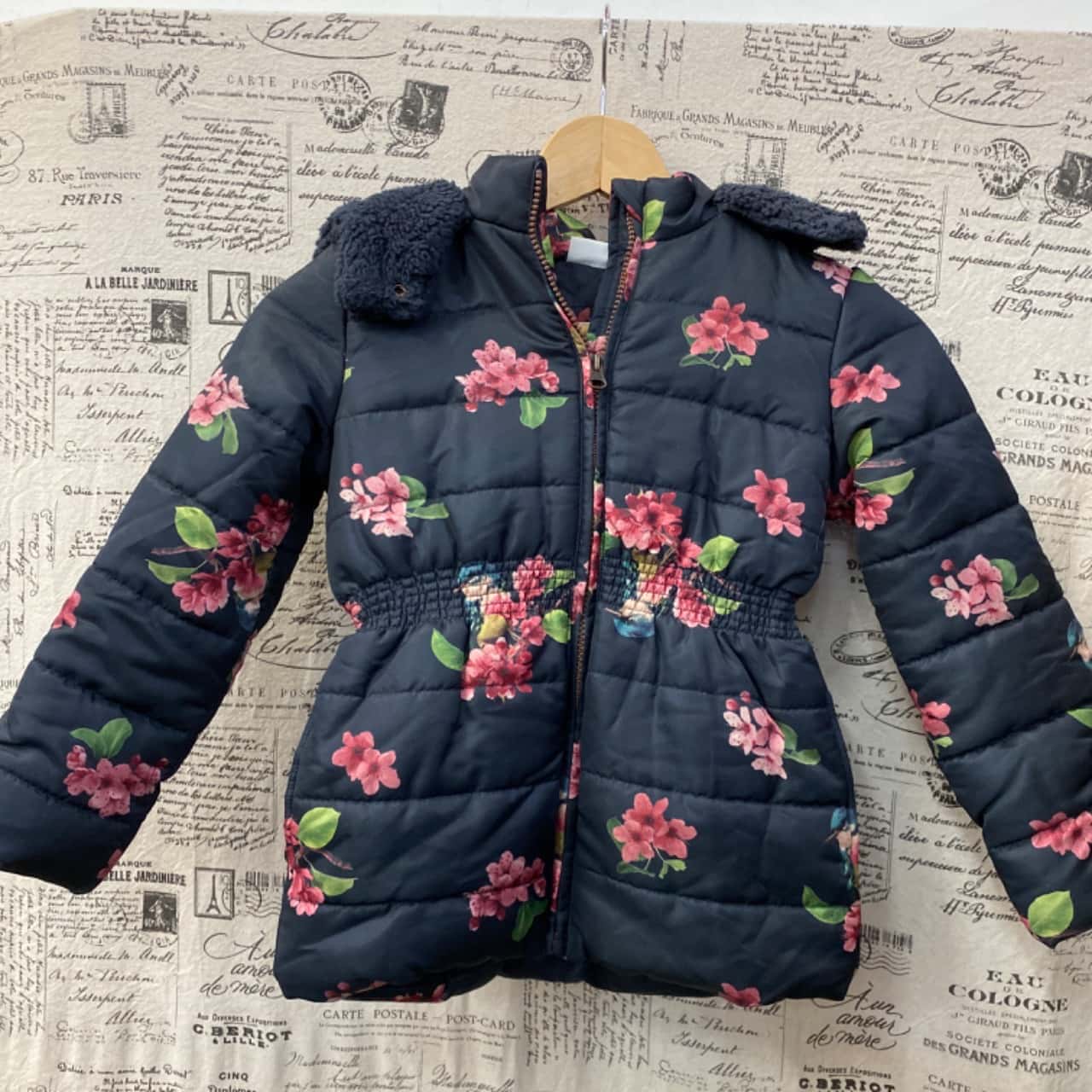Jack & Milly Kids Size 6 Jackets Floral / Navy Blue (s)