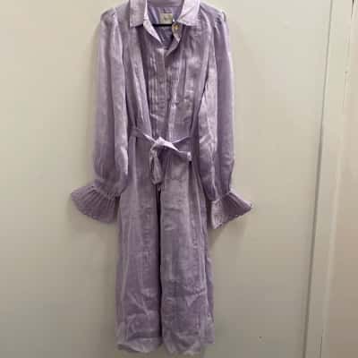 AJE  New With Tags Size 10 Mauve Linen/Silk Maxi Dresd