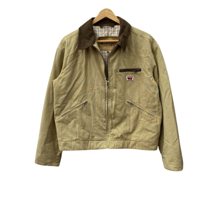 Wrangler Unisex  Size 6 Cropped Jacket Beige / Brown 