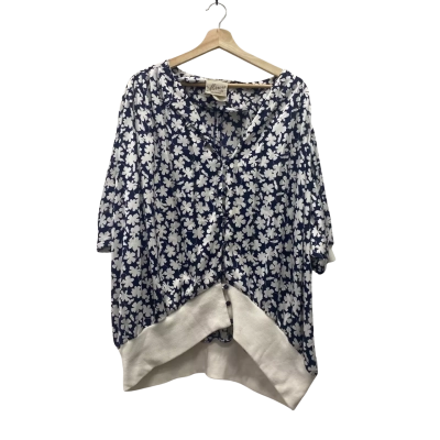 Mirrors Melbourne Vintage Womens  Size 22 Top Navy Blue / White 