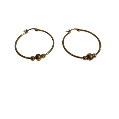  Womens Gold-Toned Hoop Earrings 