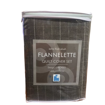 Flannelette quilt cover set new SB 