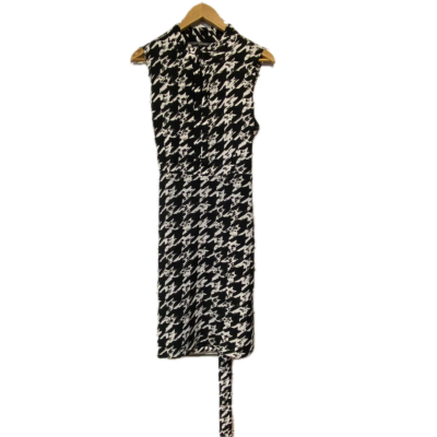 Liz Jordan Womens Dress Size 12 Black  / Pattern / White 