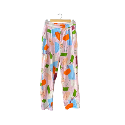 Gorman Size 10 Casual Pants Multicoloured / Pattern / Pink  
