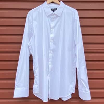 Tarocash Mens Size XXL White Long Sleeve Shirt 