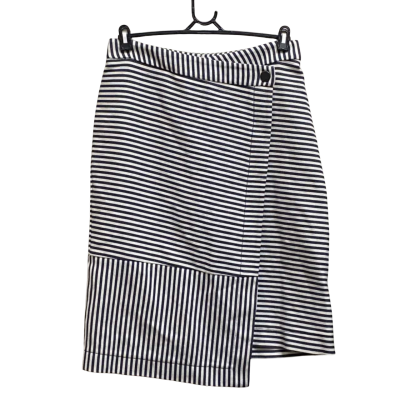 Veronica Maine Womens  Size 12 Pencil Skirt Black  / Navy Blue / White 