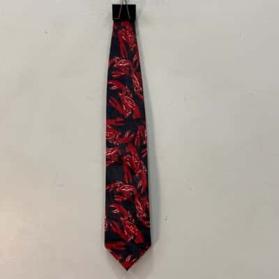 BNWOT Gold City Mens Ties Blue & Red Lobsters