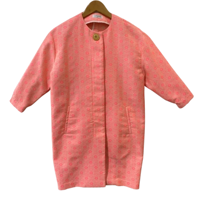 Tim O’Connor Womens  Size 8 Coat Neon Pink/Cream  