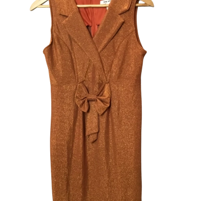 Nine West Womens  Size XL Cocktail Dress Gold 