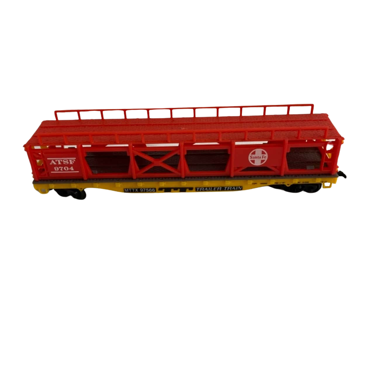 Life Like MTTX 97566 ATSF 9704 Santa Fe Railroad Trailer Train Car ...