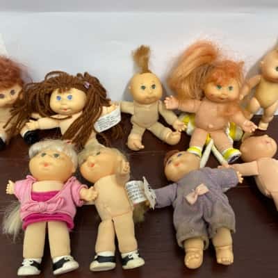 Nine Cabbage Patch Dolls Minis 10cm