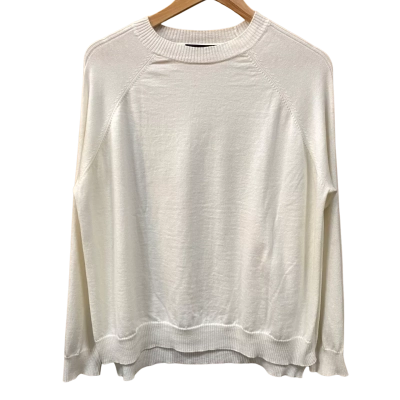 The Ark White Crew-Neck Knit Jumper Size M