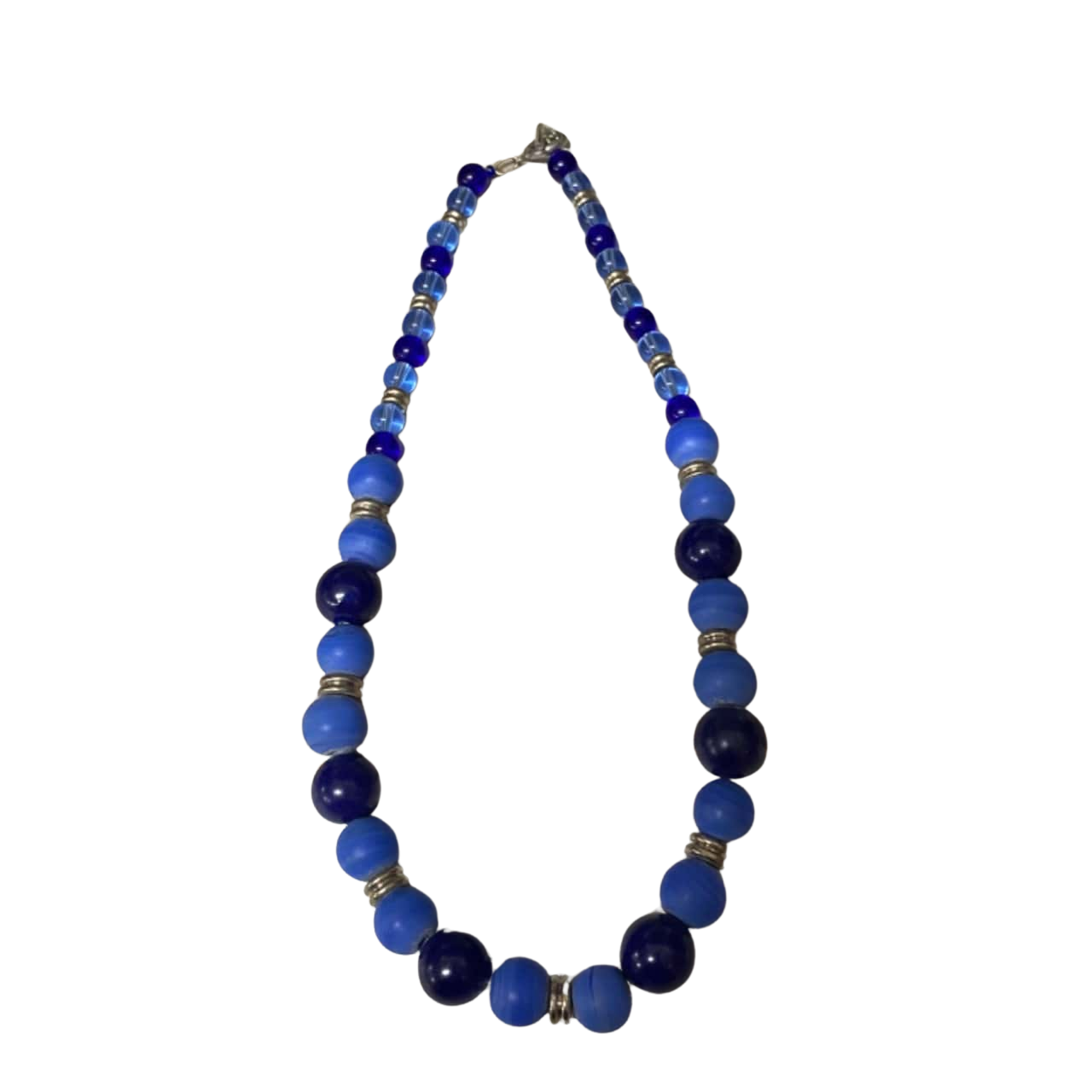 Womens Necklaces Blue Glass Statement Piece Handmade (s)
