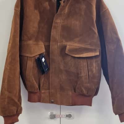  Mens  Size XL Leather Jacket Brown 