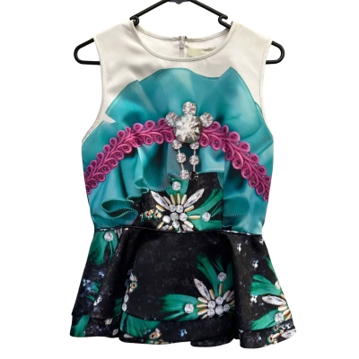 Mary Katrantzou Size 8 Sleeveless Top 