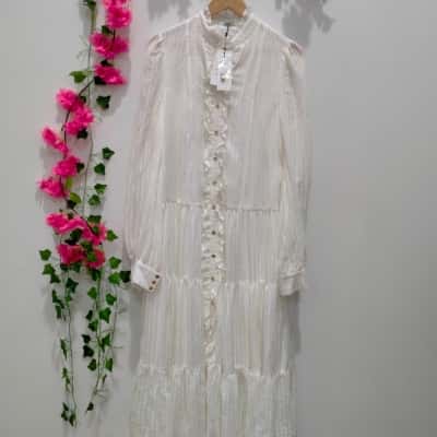 Sheike Womens  Size 12 Long Sleeve Dress White RRP $249.99
