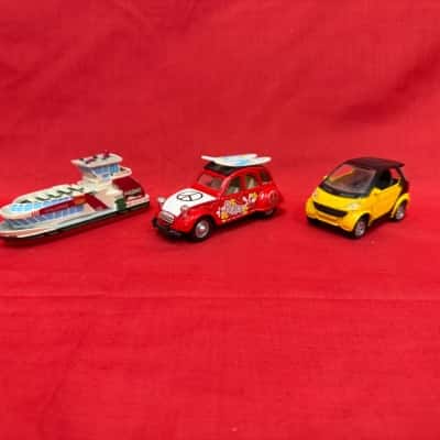 Miniature Vehicle & Vessel Trio (Set of 3)