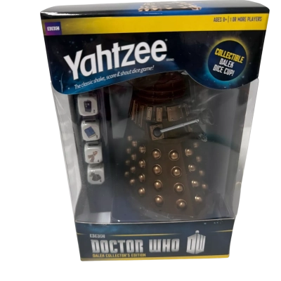 DOCTOR WHO Yahtzee Collector's Edition Dalek Dice Cup Family Game