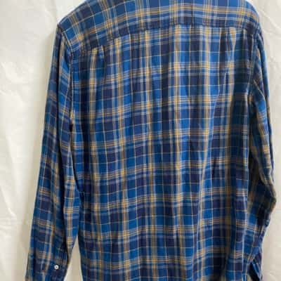 Country Road Mens  Size S Flannel Shirt Blue 