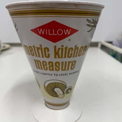 Vintage Willow Metal Metric Kitchen Measure