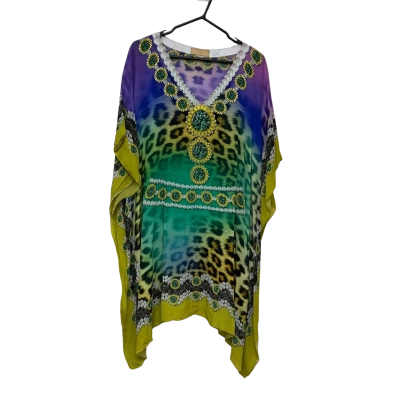 STUNNING BIRDS OF PARADISE KAFTAN. ONE SIZE
