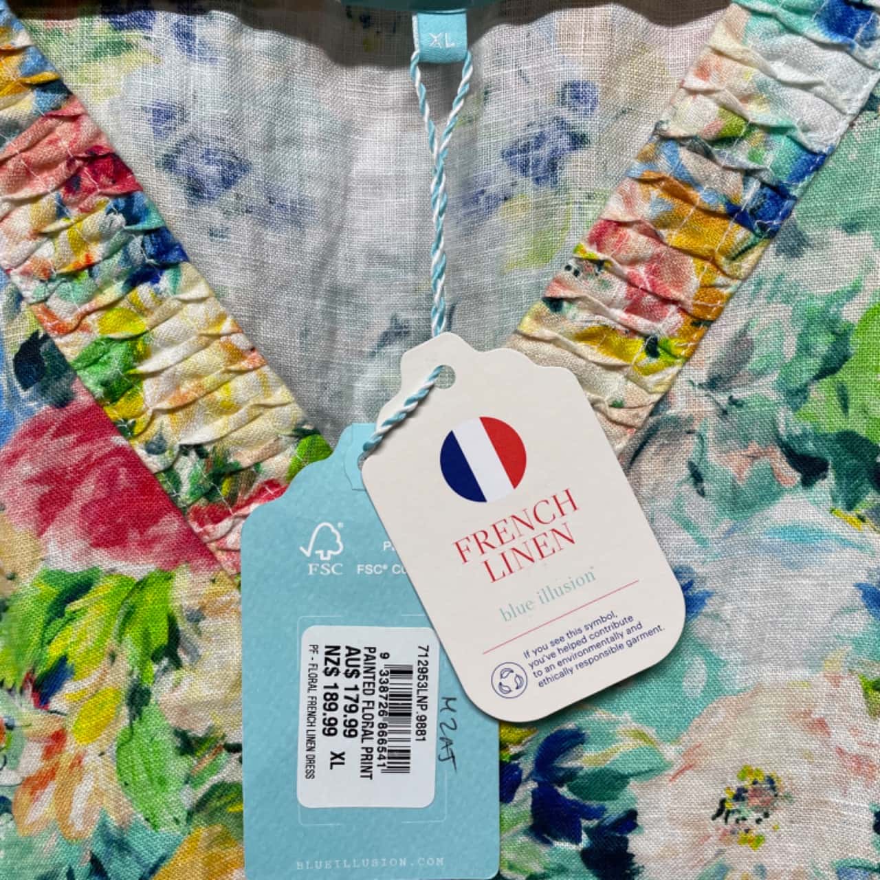 Blue Illusion Womens Size XL Floral Linen Dress(s) Blue Illusion Womens Size XL Floral Linen Dress(s)