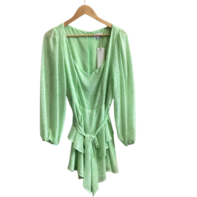 Tokito Womens  Size 12 Long Sleeve Jumpsuit Floral / Green / White 