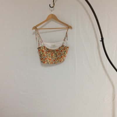Bec & Bridge Womens  Size 10 Cropped Top Multicoloured 