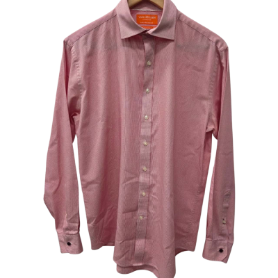 Van Heusen Mens  Size 40 Long Sleeve Shirt Pink  