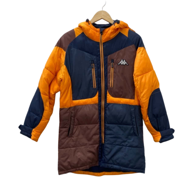Kappa Womens  Size XXS Puffer Jacket Orange / Brown / Grey / Navy Blue 