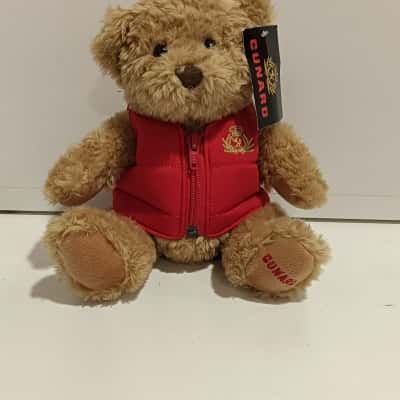 Teddy Bear Cunard Queen Elizabeth with Red Vest