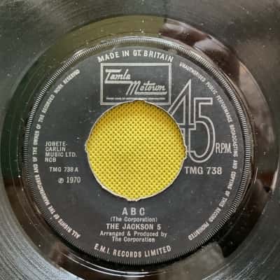 The Jackson Five “ABC/The Young Folks” Vintage 1970 7” UK vinyl.