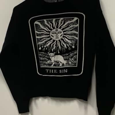Dangerfield Womens  Size 8 Crew Neck Jumper Black  
