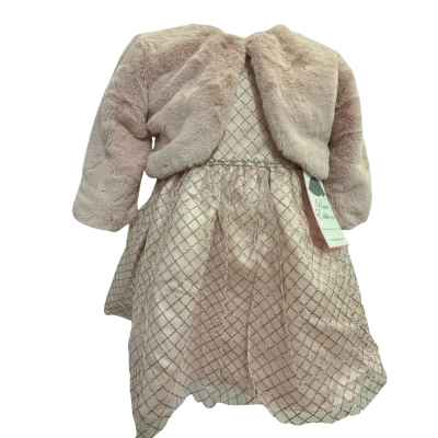  Kids  Size 2 Dress With Bolero Gold / Pink  