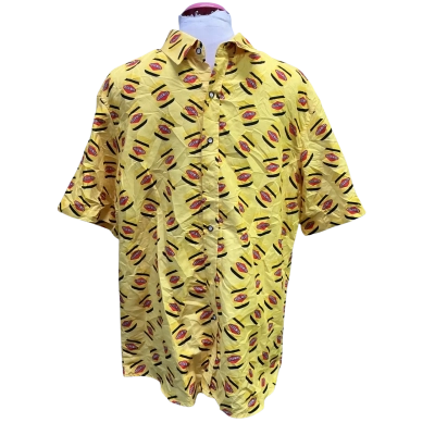 Vegemite Mens  Size XL Hawaiin Shirt Black  / Yellow 