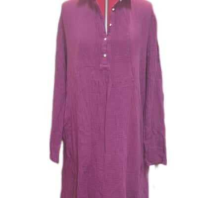  Nursing Queen Womens  Size M Shirt Dress Maroon 
