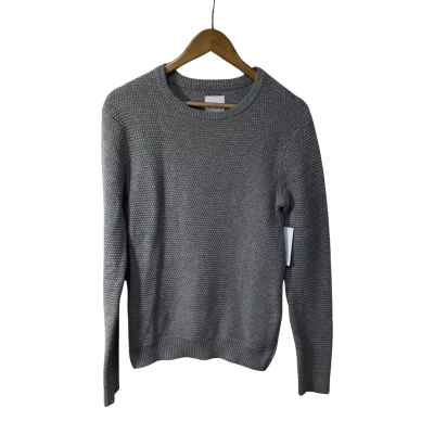 Yd. Mens Size X2XS Grey Pattern Knitted Crew Neck Jumper (new)