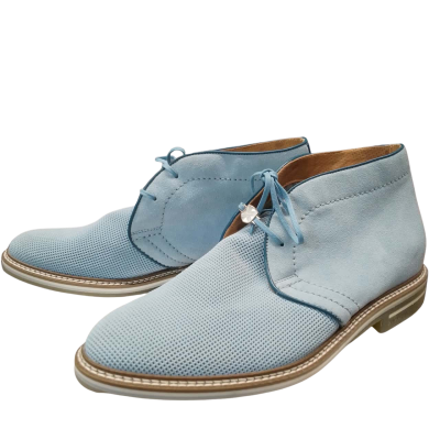 Brimarts Mens Size 42 Blue Suede Boots