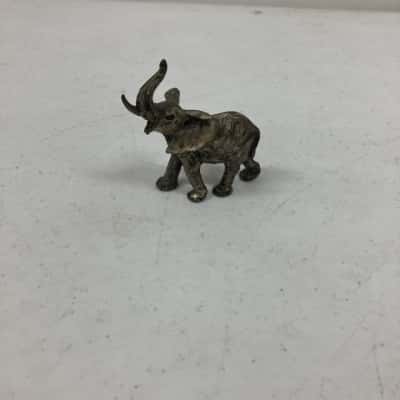 Mini Pewter Elephant W/Trunk Up 