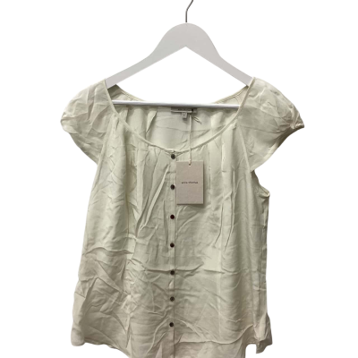 Anna Thomas Womens  Size 14 Short Sleeve Shirt Champagne 
