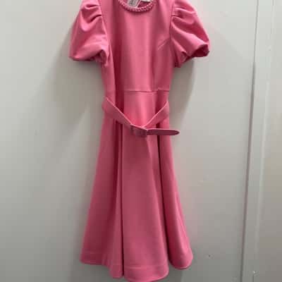 Rebecca Valance Womens  Size 12 Short Sleeve Dress  Pink  