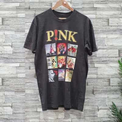 PINK  Unisex  Size L T-Shirt Multicoloured 