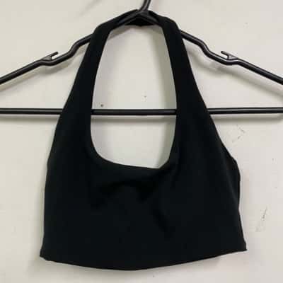 LSKD Womens  Size 2XS Bralette / Halter Neck Top Black  
