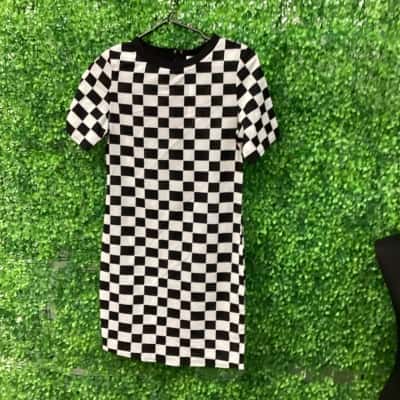 Glamorous Womens  Size XS Casual Dress Black  / White 