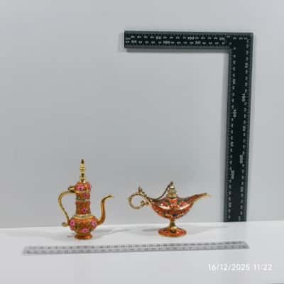 Duo Miniature Arabian Tea Pots 