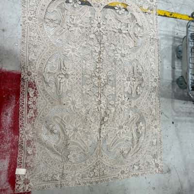 Real Hand Embroidery The Peoples Republic of China all cotton table cloth 