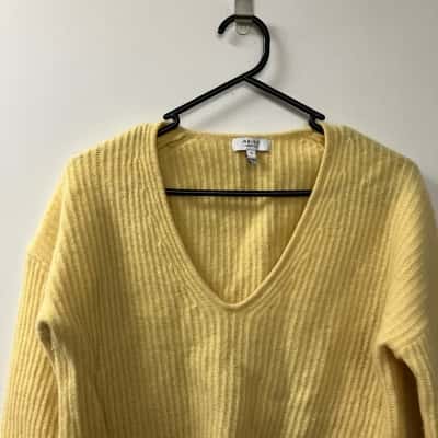 Reiss Womens  Size S V-Neck Jumper Yellow 