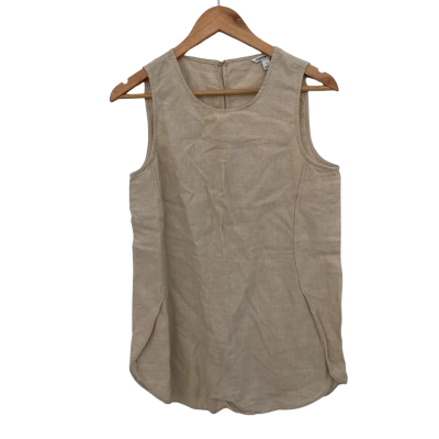 Country Road French Linen Womens  Size 8 Tank Top Beige 