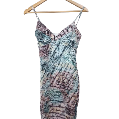 Kookai Womens  Size 1 Bodycon Dress / Casual Dress / Party Dress Black  / Blue / Multicoloured / Pattern / Striped / Turquoise 