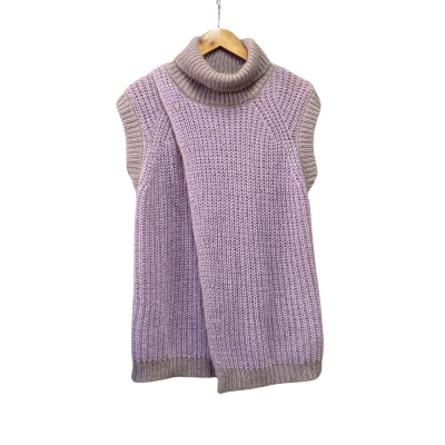RAW by RAW Womens  Size L / XL Mohair-blend Sleeveless Jumper Purple 